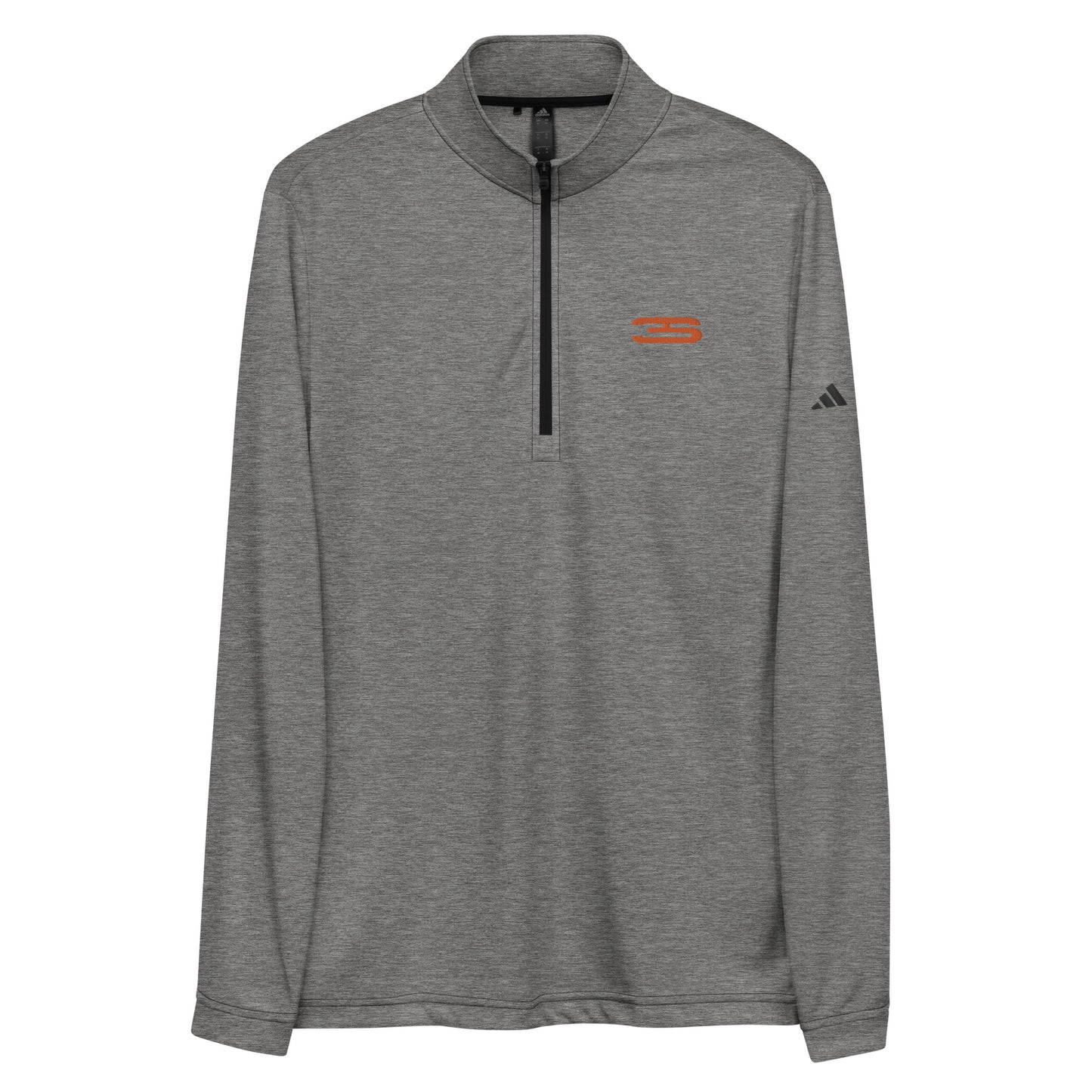 grey Austin Adidas Quarter Zip Pullover - 3S Logo