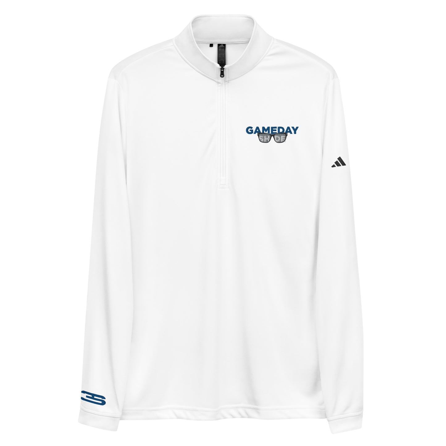 white kentucky Adidas Quarter Zip Pullover front