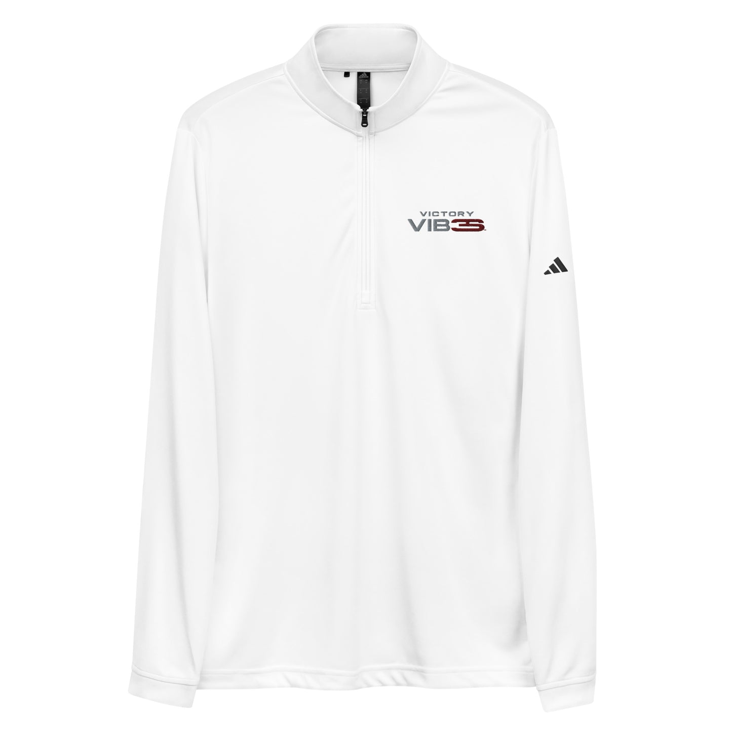 white Starkville Adidas Quarter Zip Pullover front