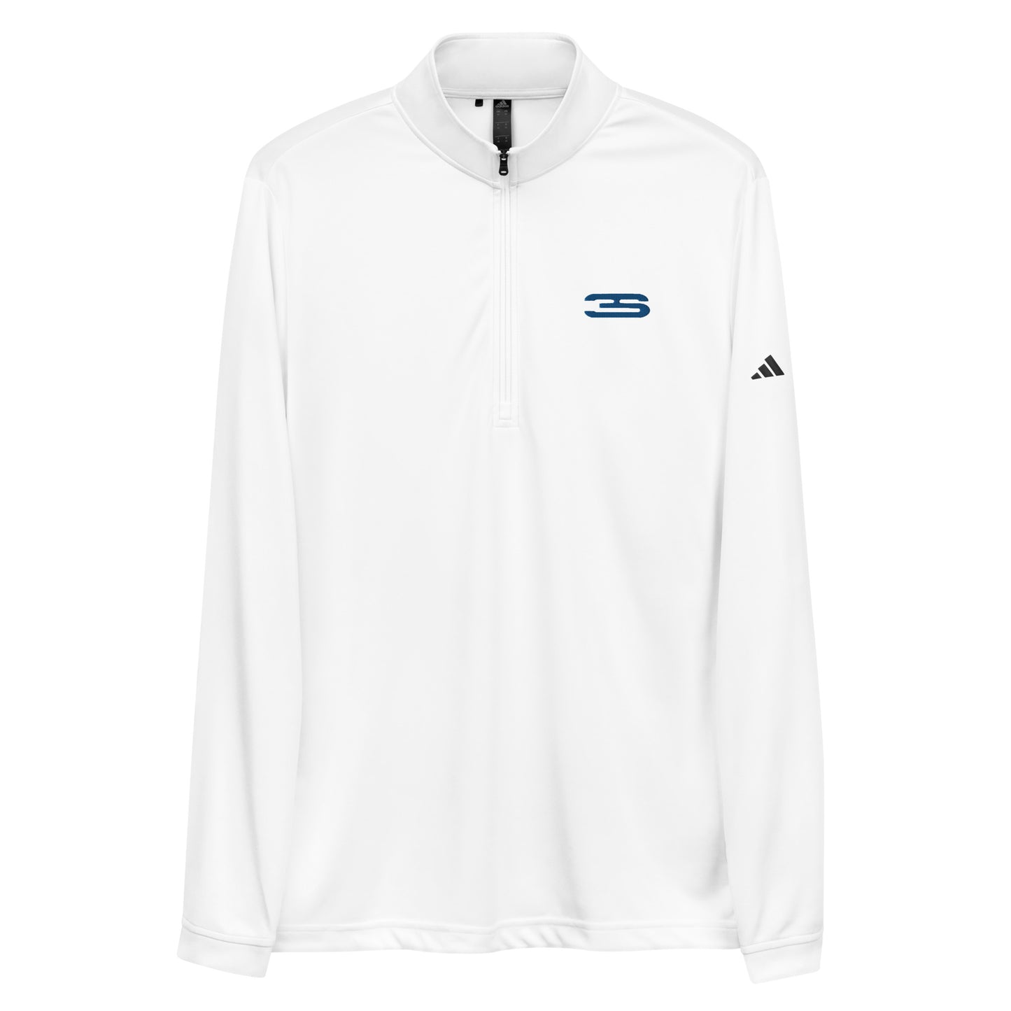 white kentucky Adidas Quarter Zip Pullover - 3S Logo front