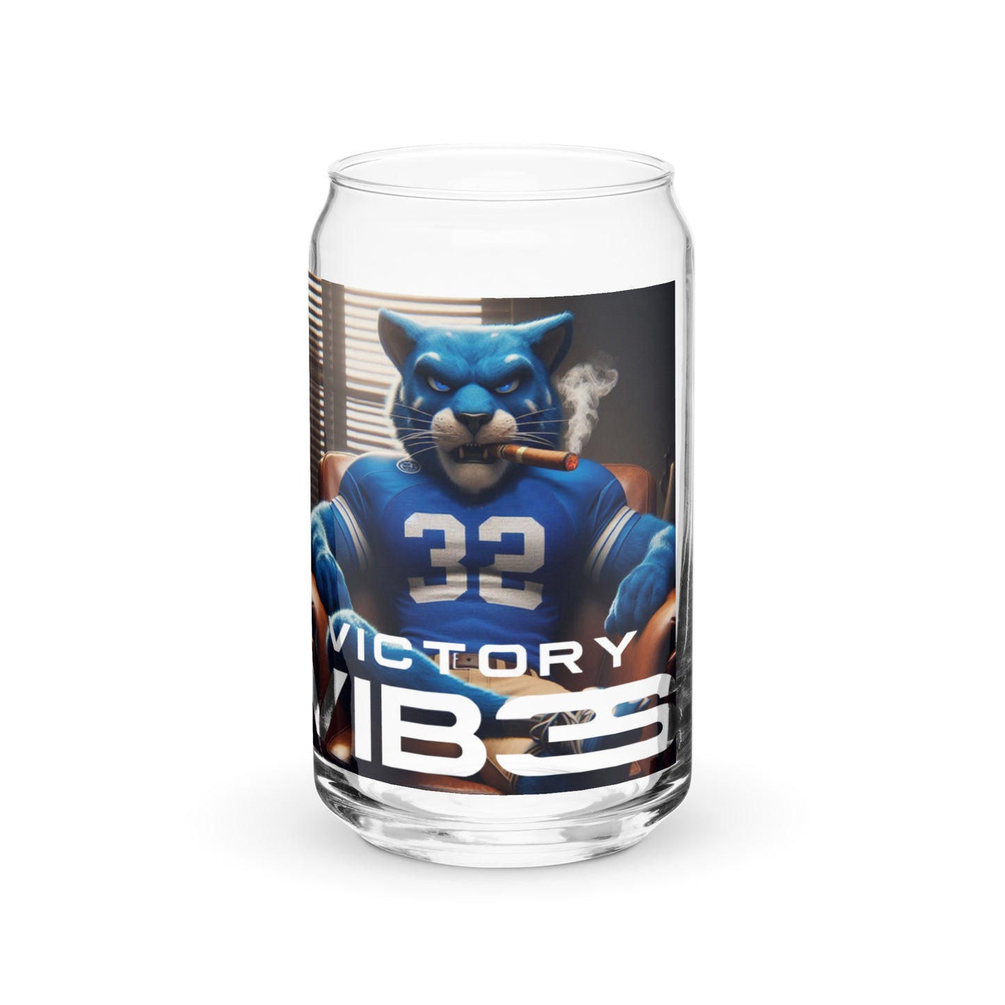 Lexington Wildcat Beer Can-Shaped Glass