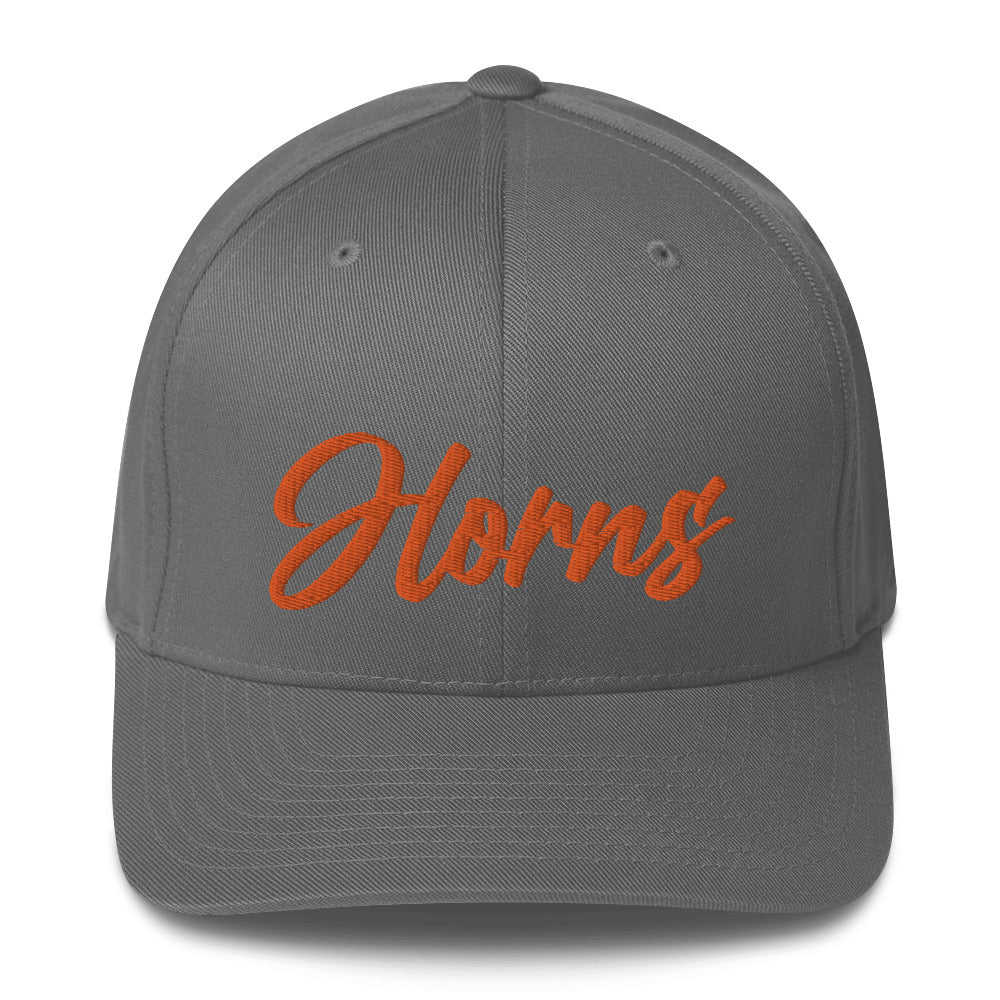 grey hat orange script front
