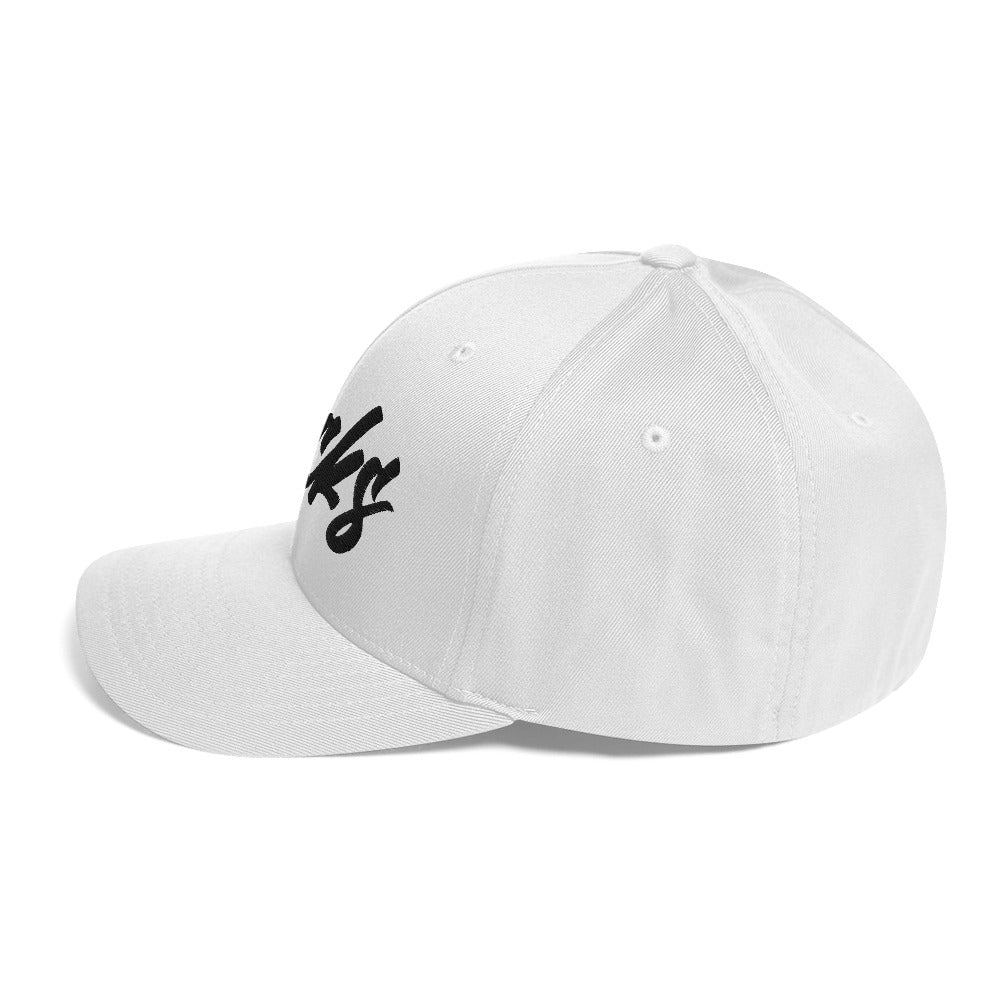 white hat left side