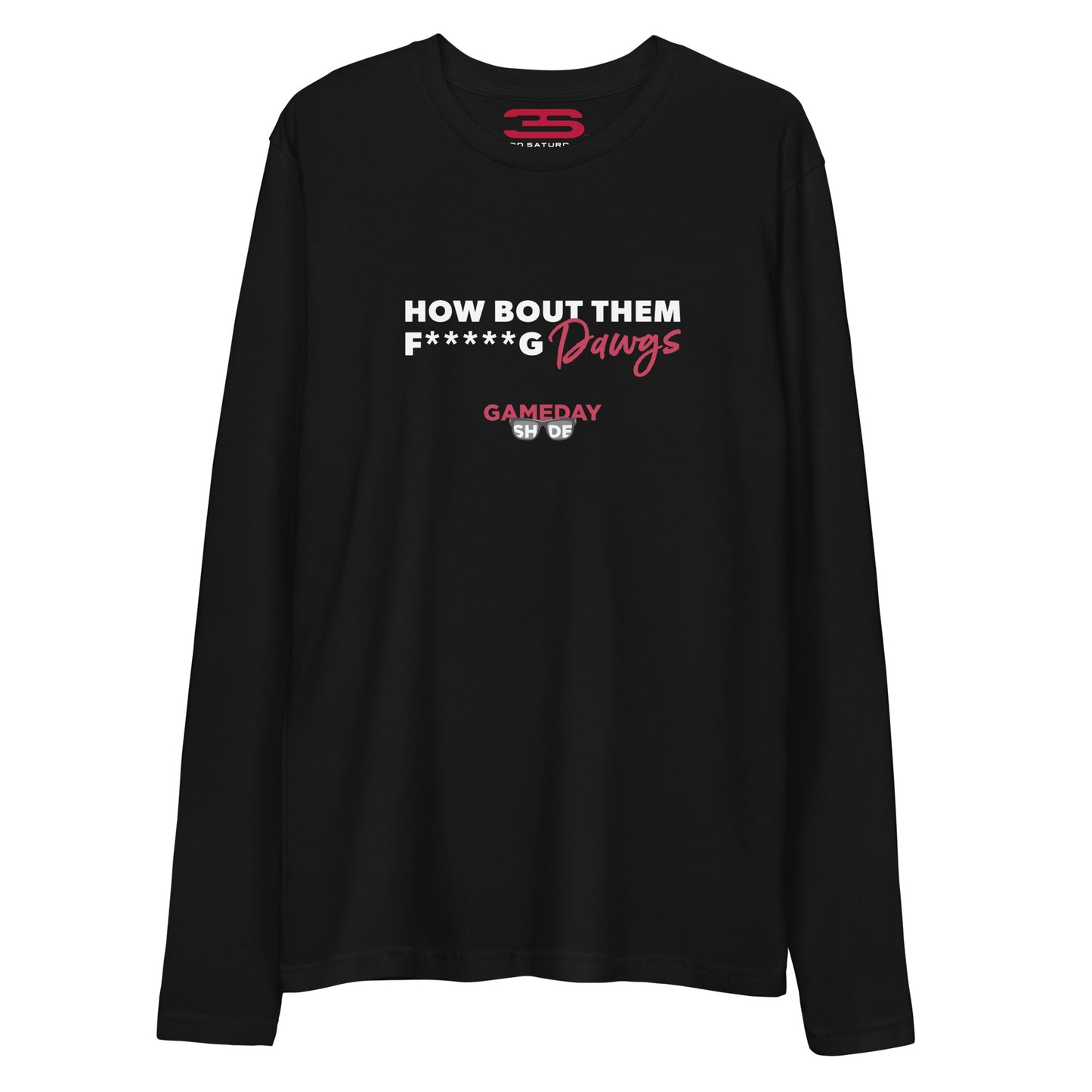 black georgia long sleeve tee front