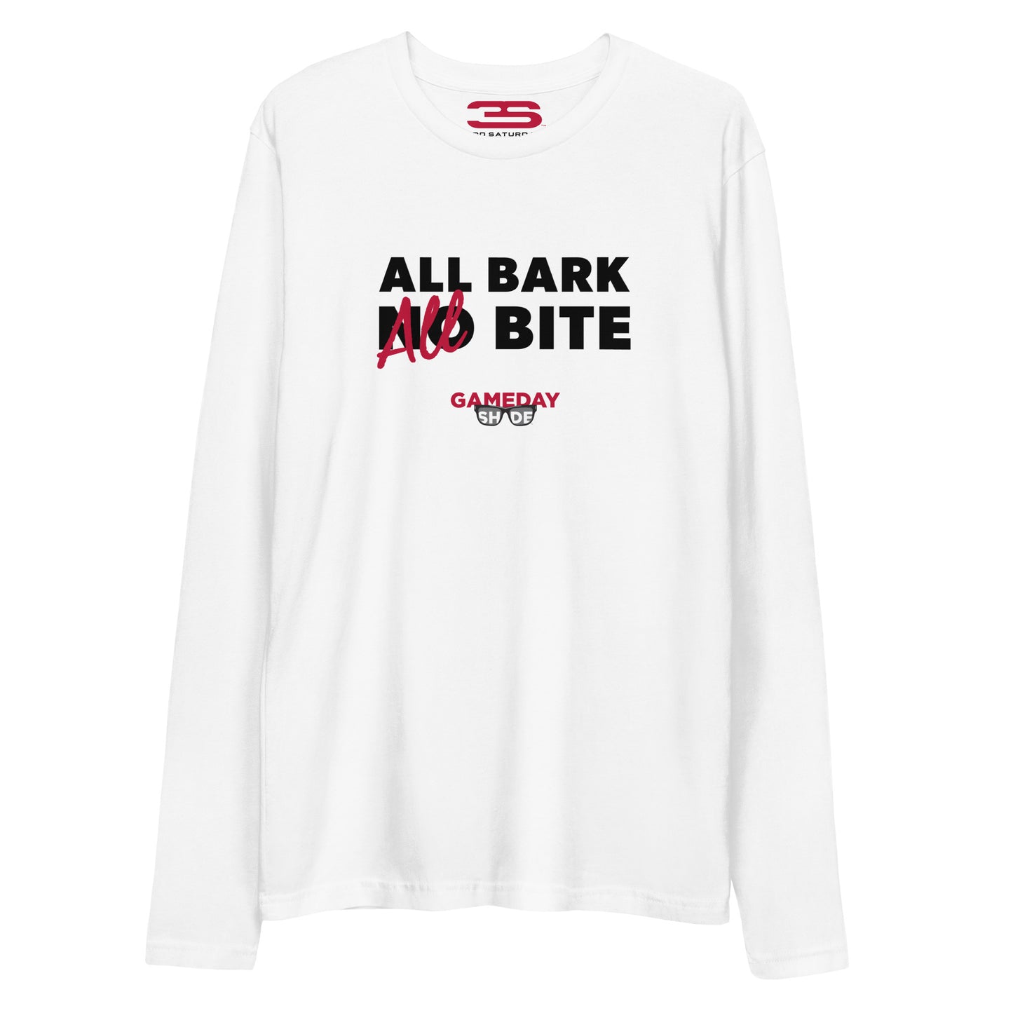 white georgia long sleeve tee front
