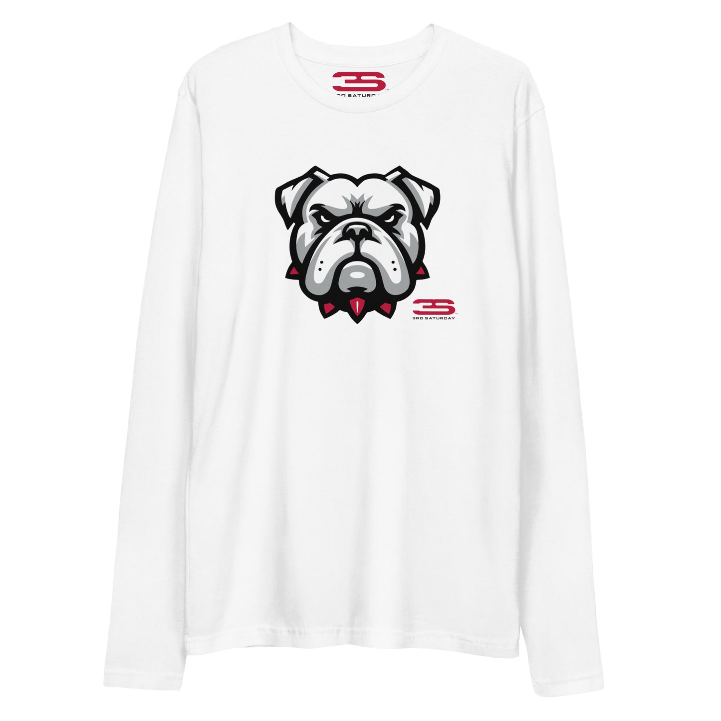 white georgia long sleeve tee front