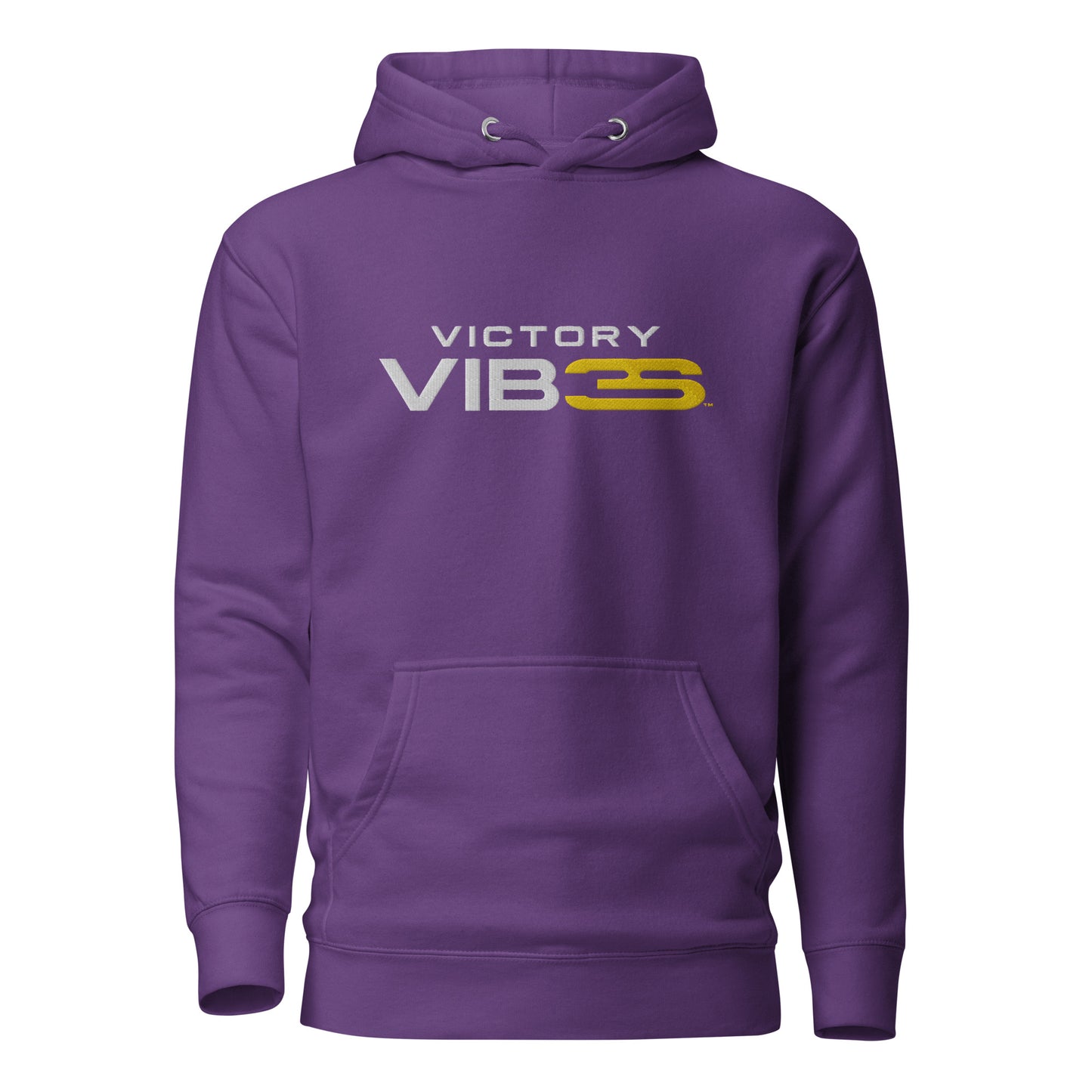purple Baton Rouge Victory VIB3S Logo Embroidered Unisex Hoodie
