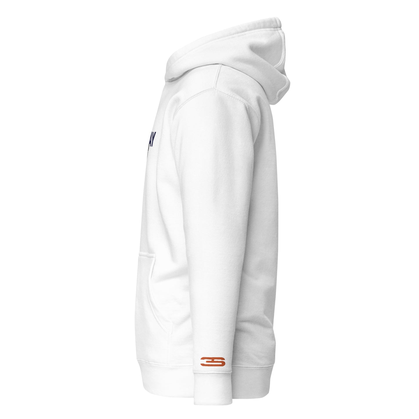 auburn white hoodie left side