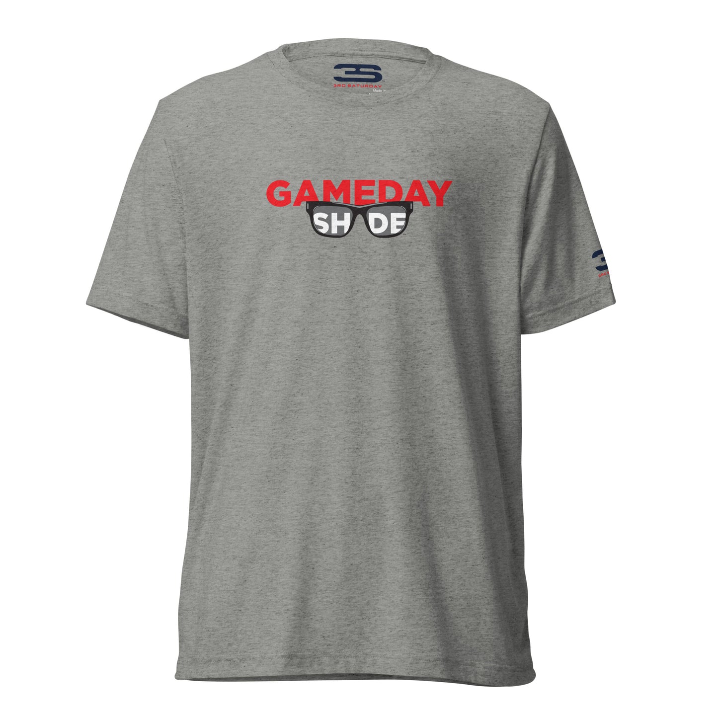 grey Oxford Short Sleeve T-Shirt front