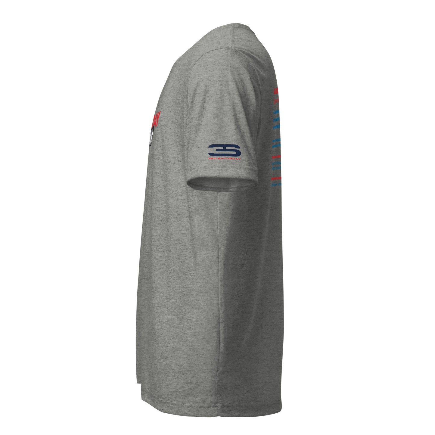 grey Oxford Short Sleeve T-Shirt left side