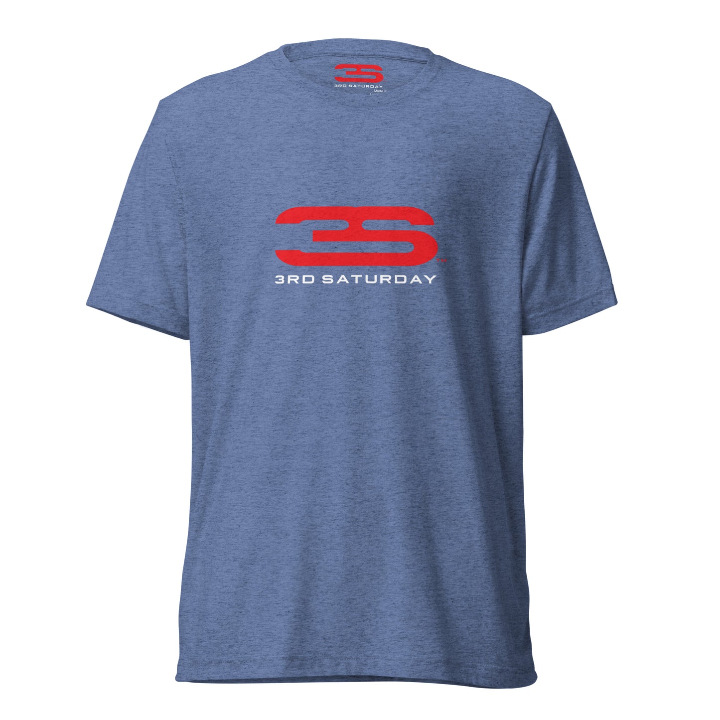 blue Oxford Short Sleeve T-Shirt - 3S Logo front