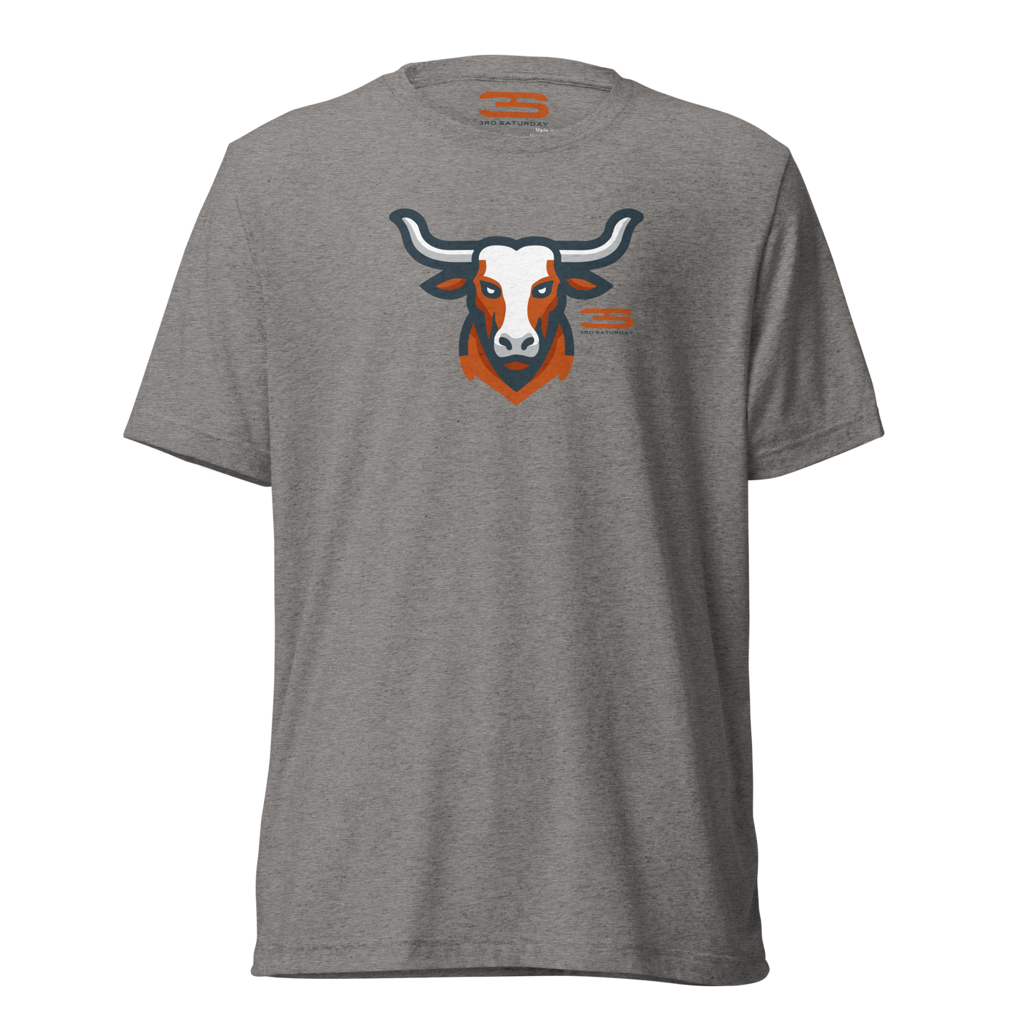 grey texas mascot t-shirt front