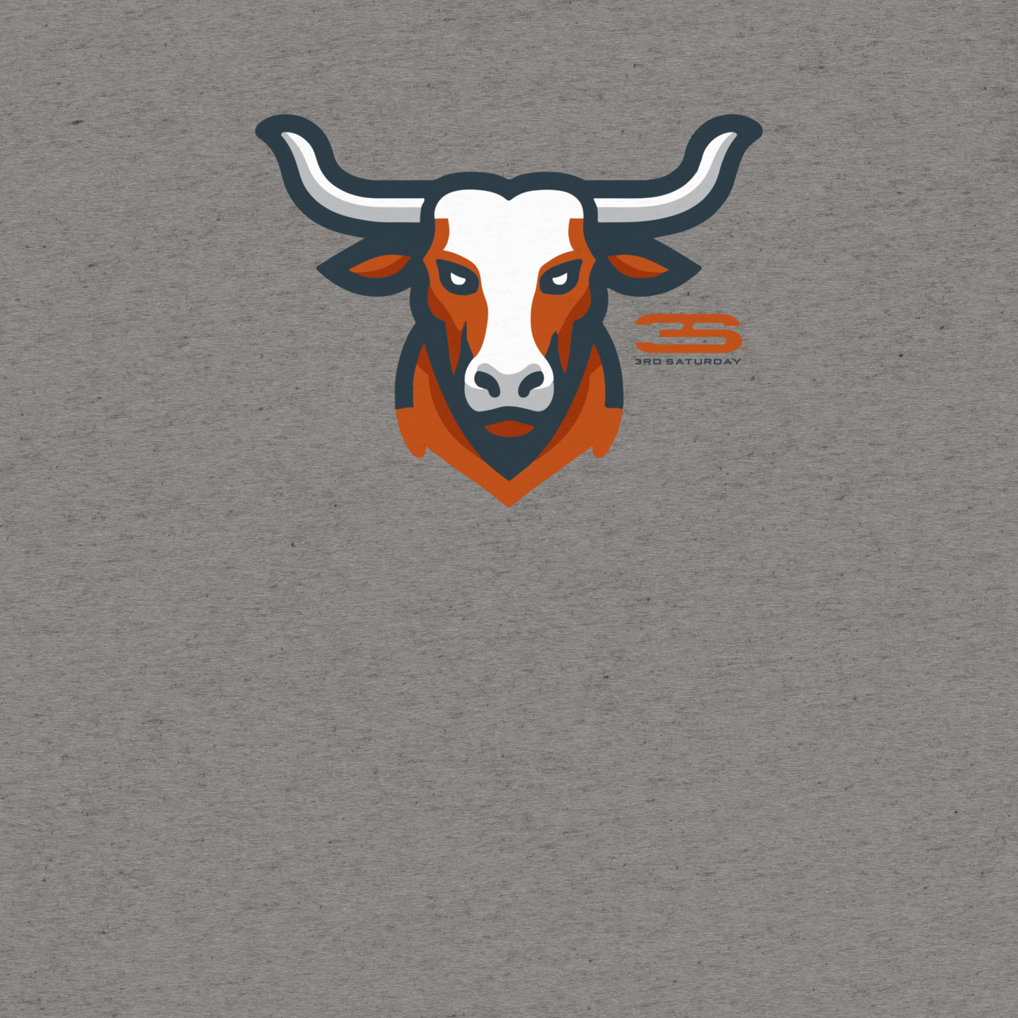 grey texas mascot t-shirt design
