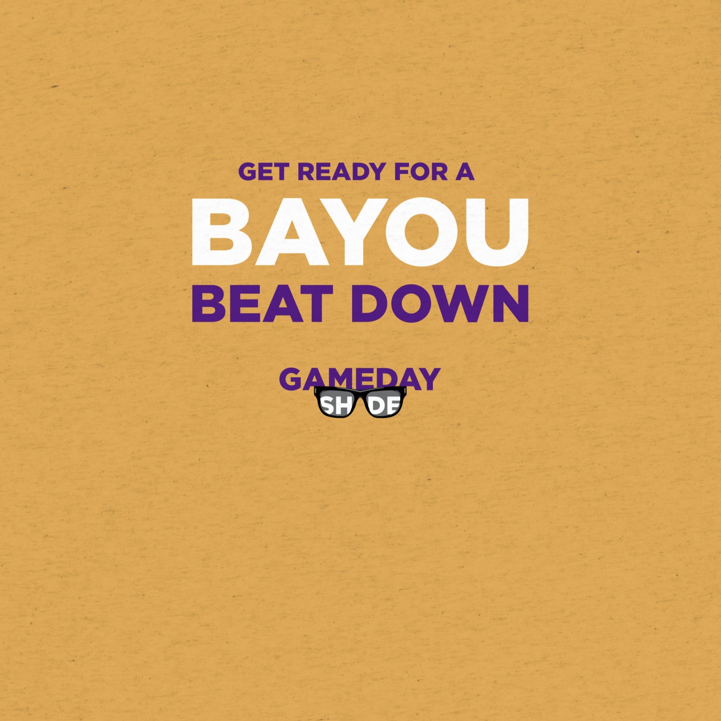 gold T-Shirt - Bayou Beatdown design