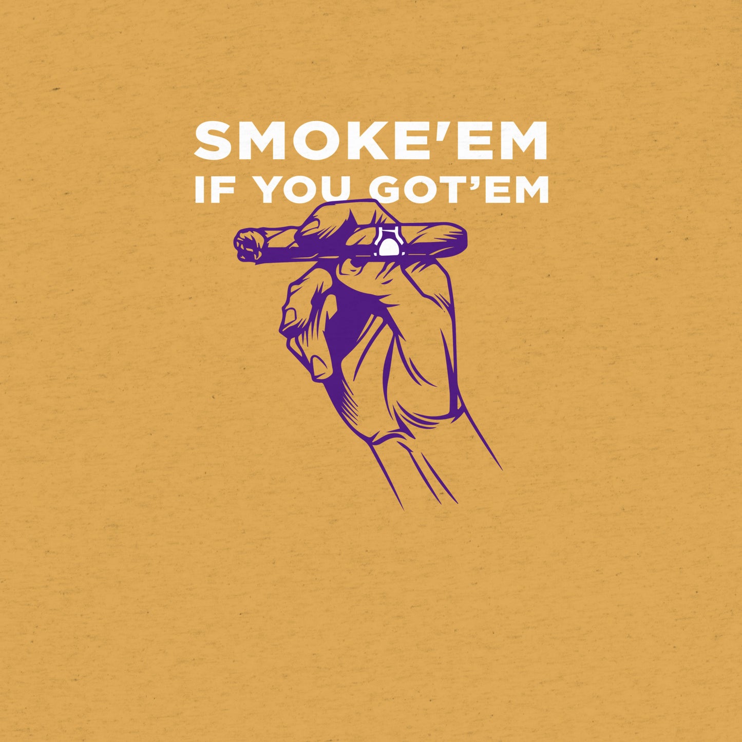 gold with purple cigar design