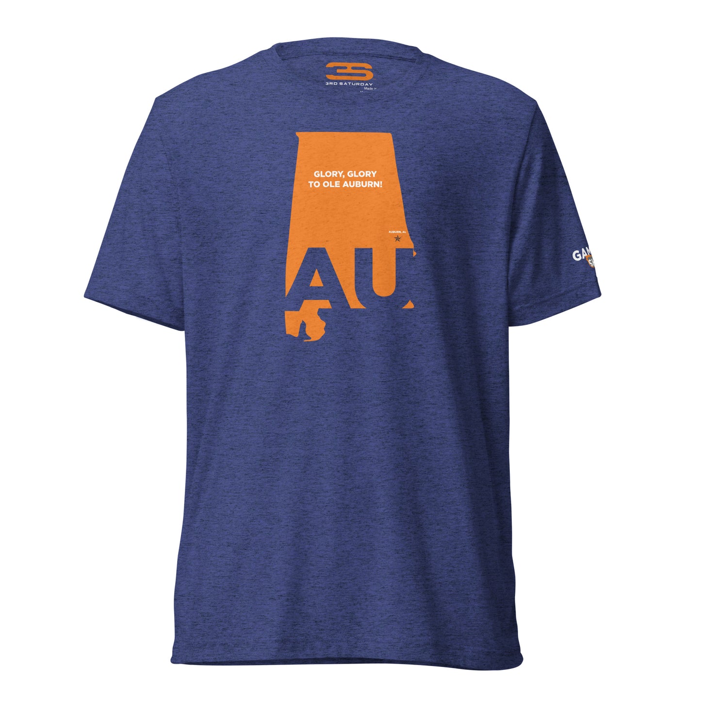 blue Auburn Short Sleeve T-Shirt - Glory Glory front