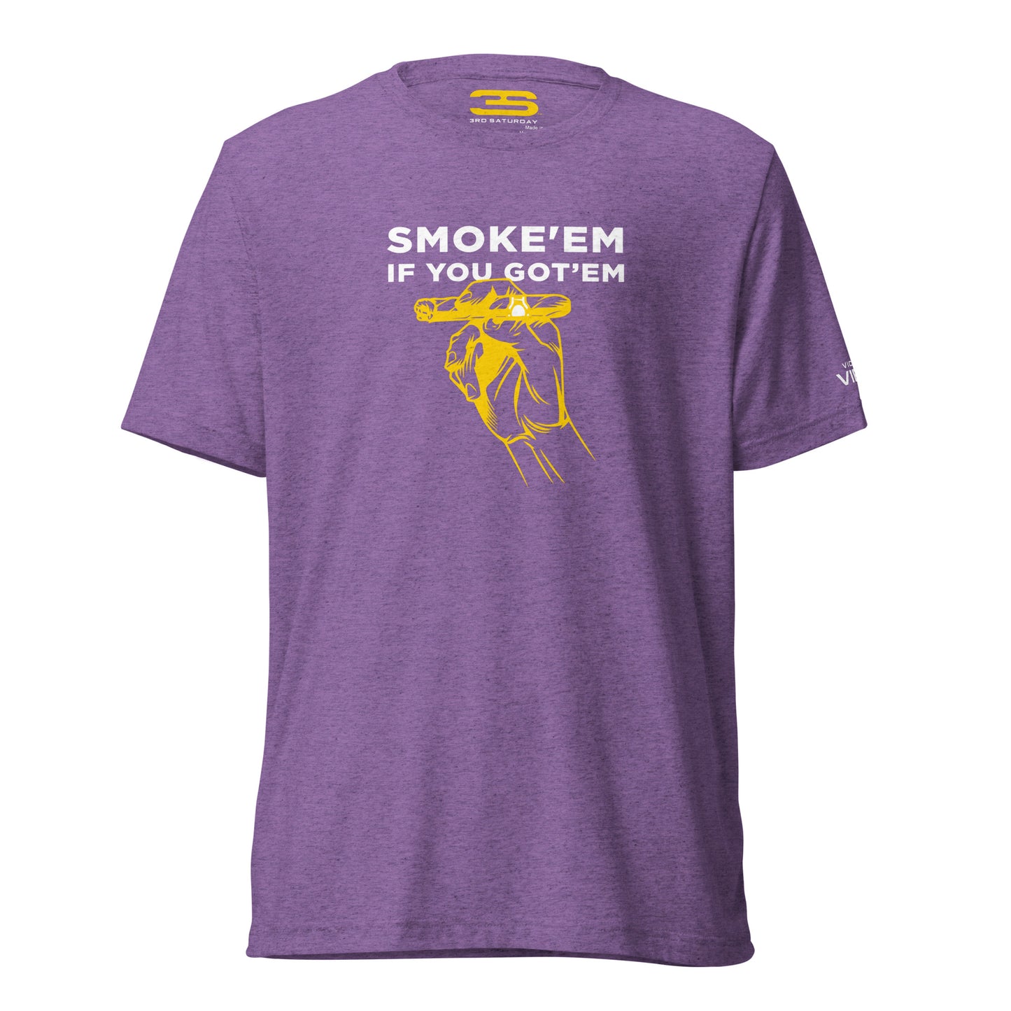 purple tee gold cigar design