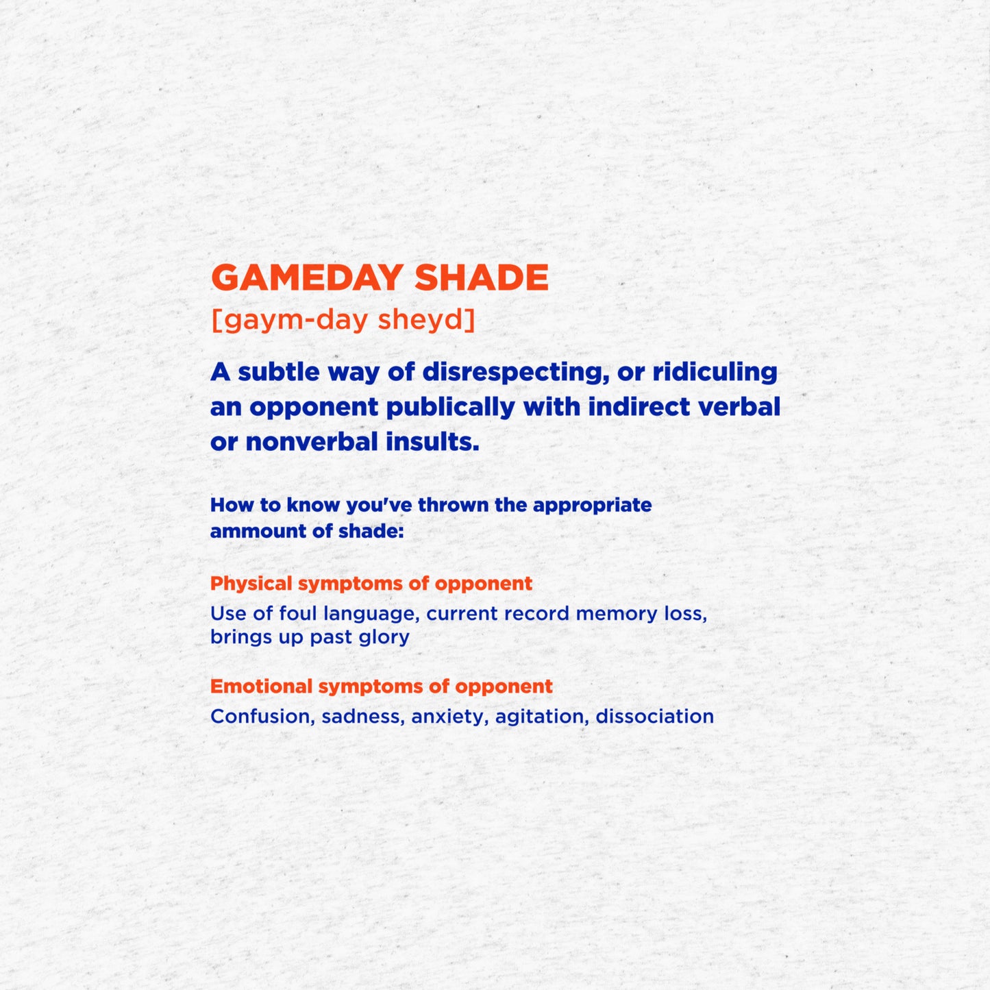 white florida gameday tee design back