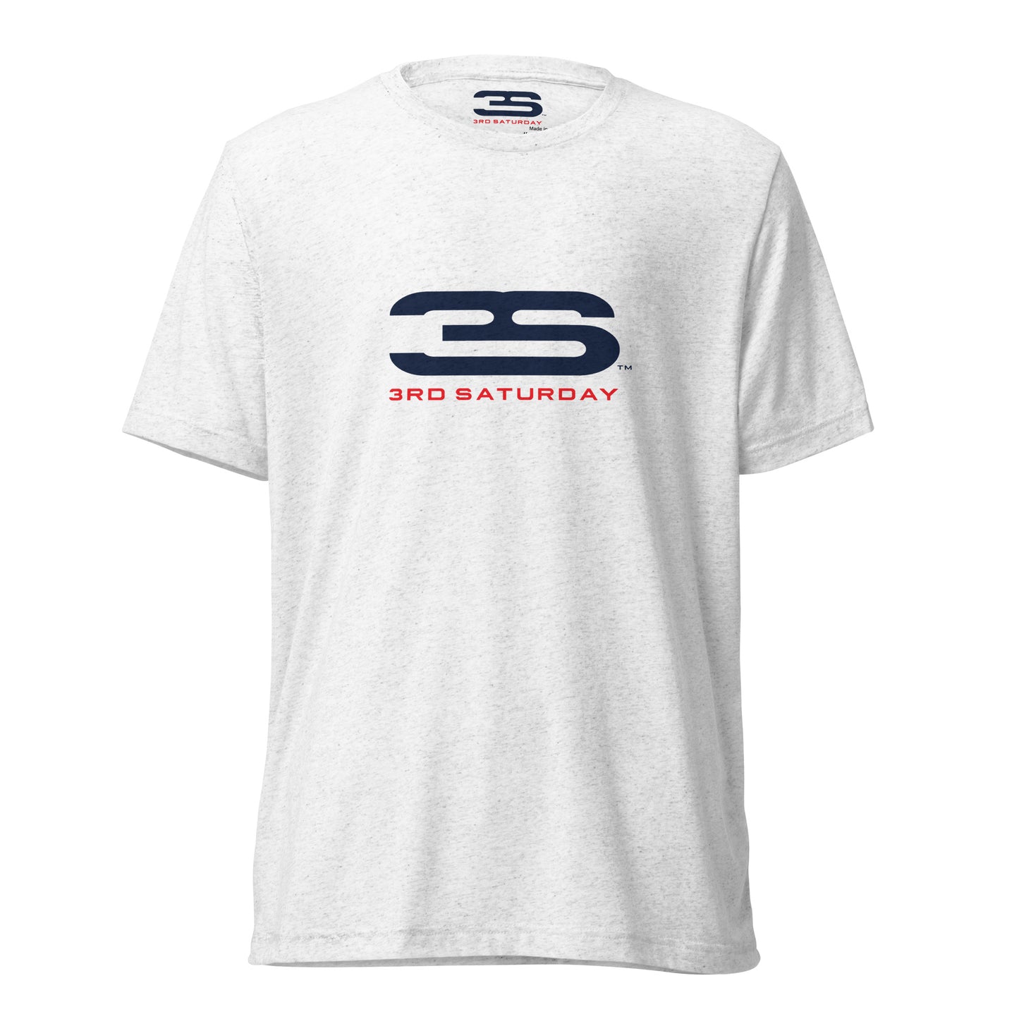white Oxford Short Sleeve T-Shirt - 3S Logo front