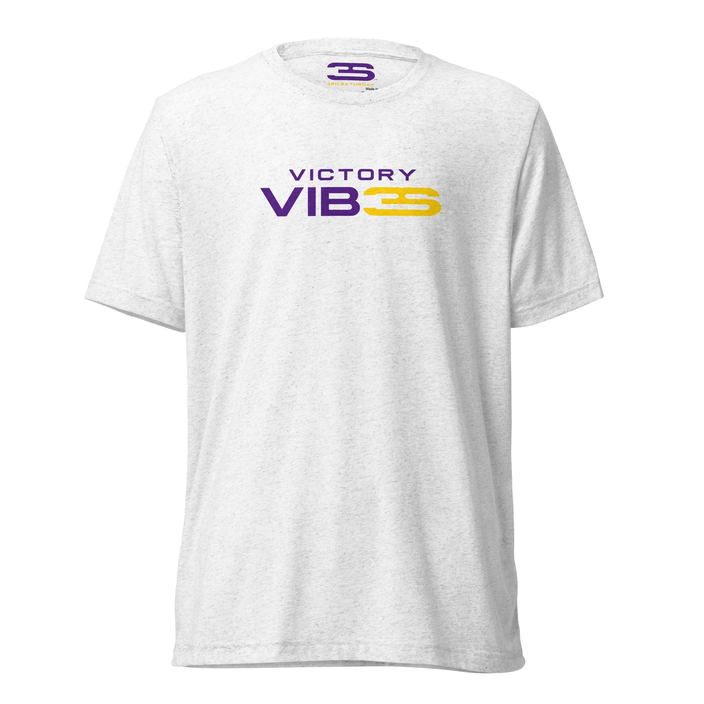 white Baton Rouge Short Sleeve T-Shirt - Victory VIB3S Logo