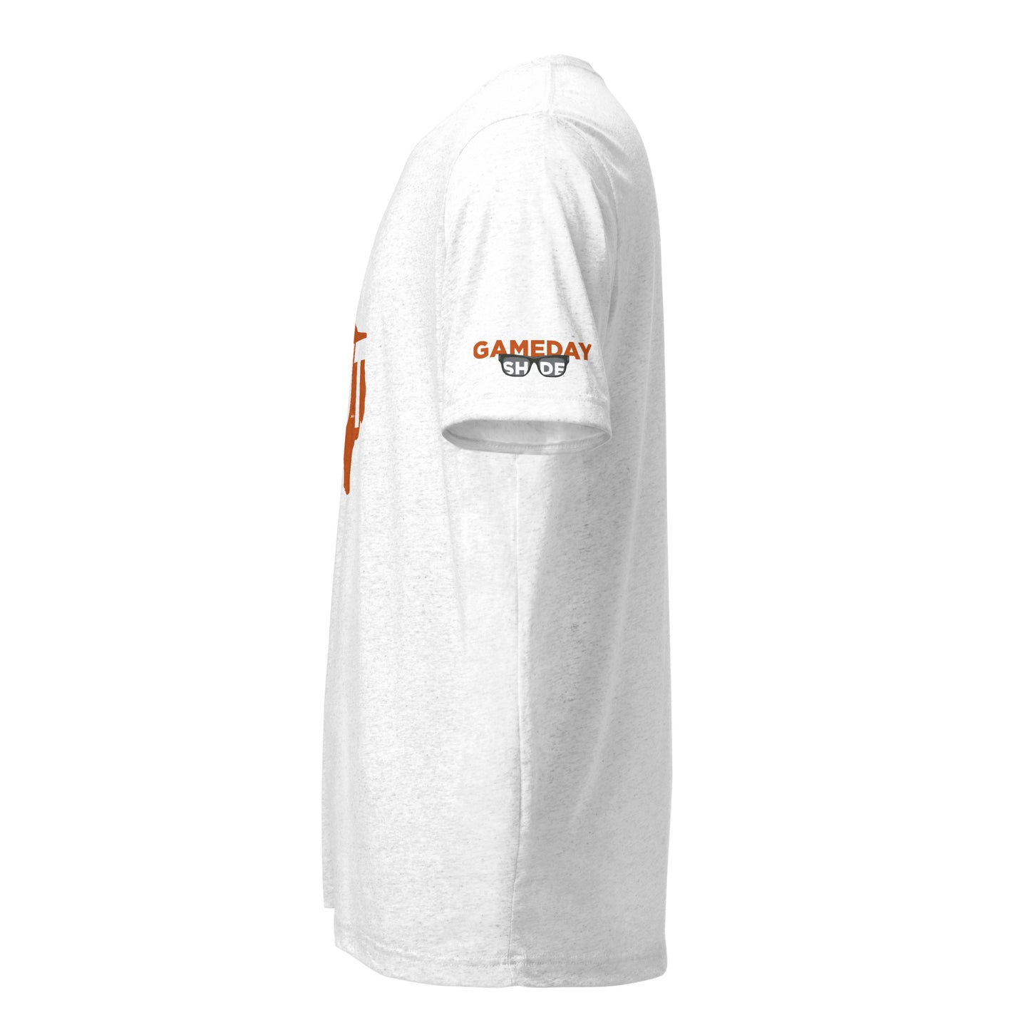 white Austin Texas Short Sleeve T-shirt - The Real UT left side
