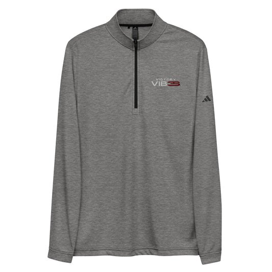 grey Starkville Adidas Quarter Zip Pullover front