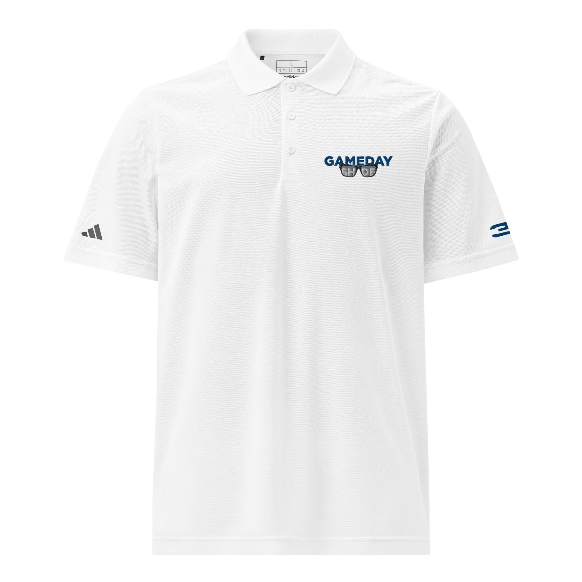 white kentucky Adidas Sport Polo front