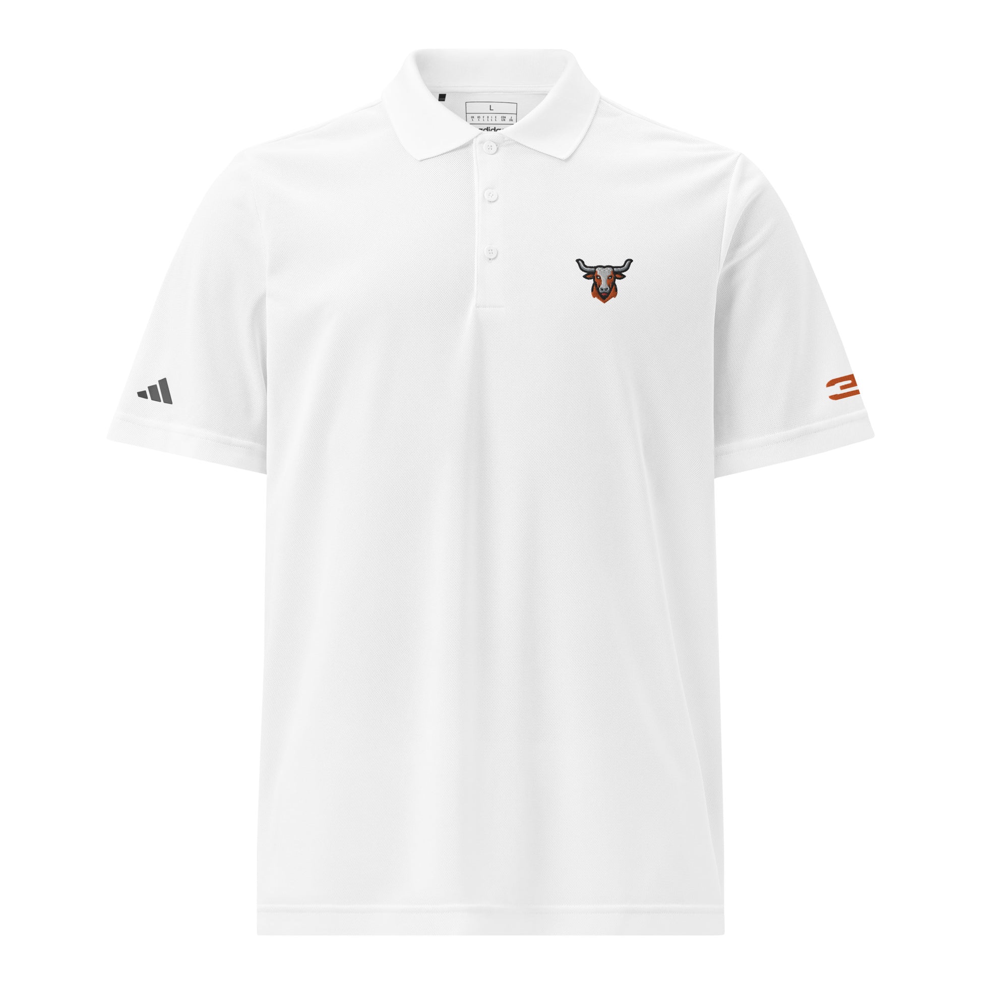 white Austin Mascot Adidas Sport Polo front