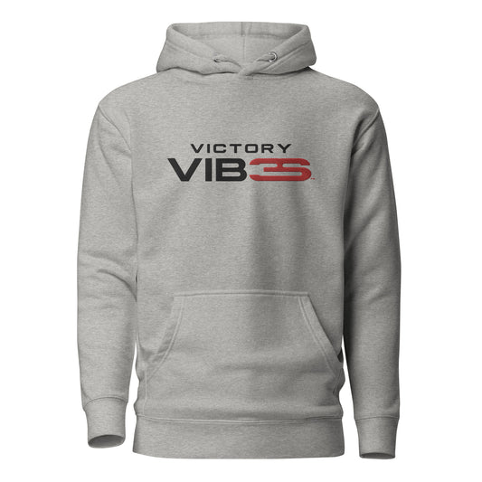 grey Fayetteville Victory VIB3S Logo Embroidered Unisex Hoodie