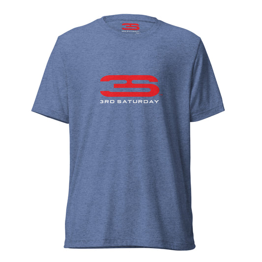 blue Oxford Short Sleeve T-Shirt - 3S Logo front