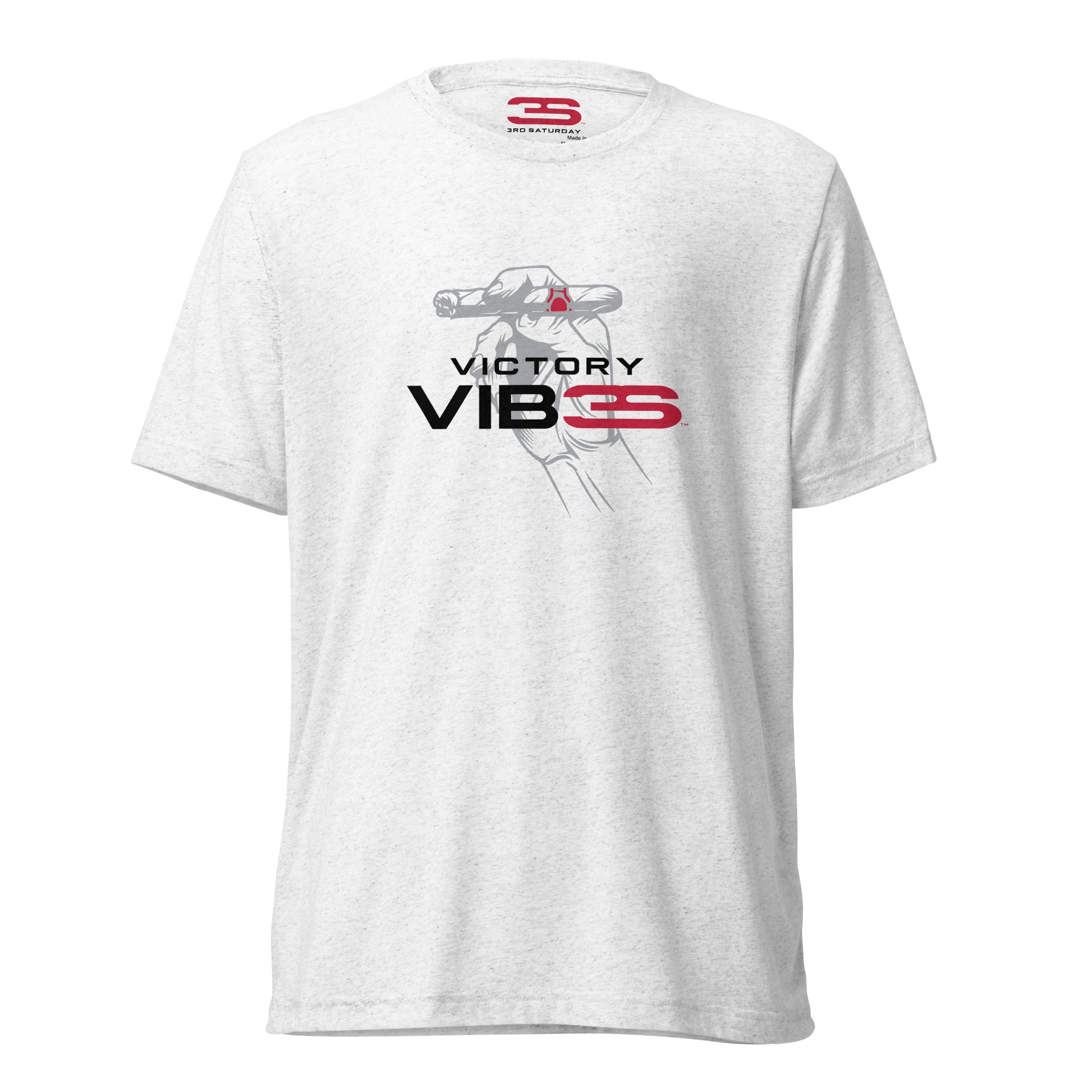 white Arkansas Victory Vibes Cigar Tee